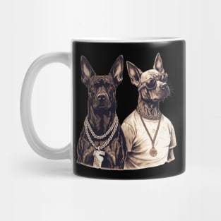 Dog in Black Mug